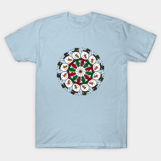 Mandala snowman T-Shirt by JoanaJuheLaju1